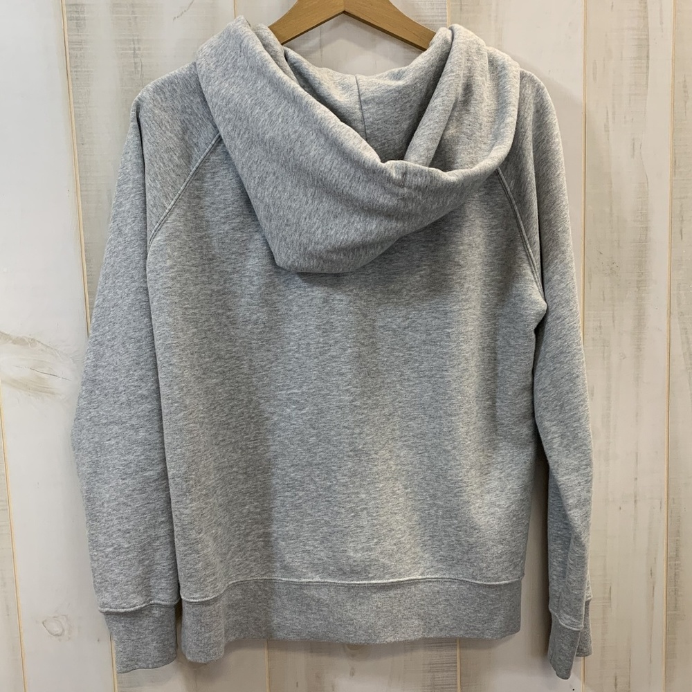 Gap Grey Zip Up Hoodie Sweatshirt Aqua Blue Logo - Picture 2 of 3